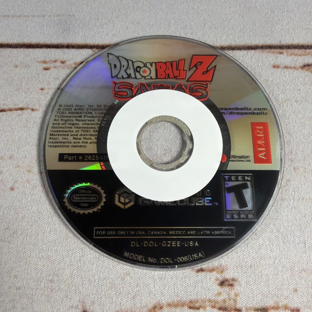 Dragon Ball Z Sagas Nintendo GameCube Tested Disc Only Resurfaced Used
